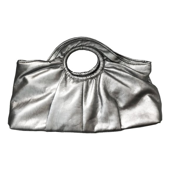 ⭐️HOST PICK⭐️ Garage Silver Metallic Handheld Purse Bag Clutch - Picture 1 of 9